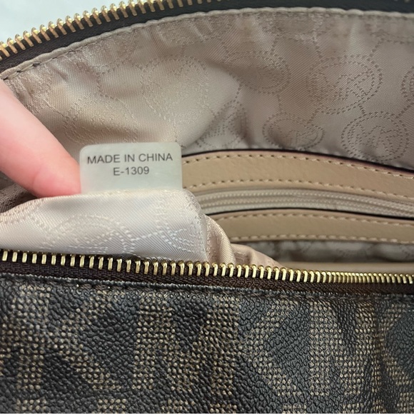 Michael Kors Coated Canvas Leather-Trimmed Handle Bag - Picture 12 of 15